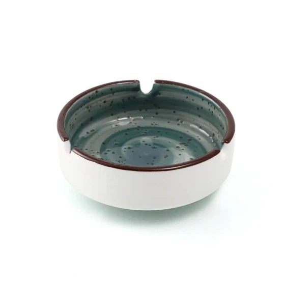 Porceletta Color Glaze Porcelain Round Ashtray