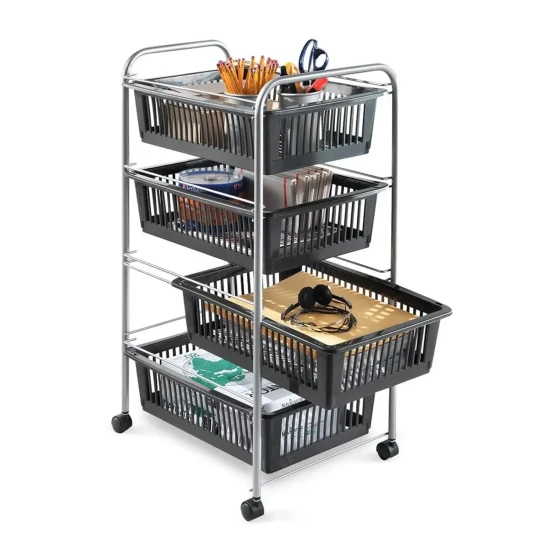 Metaltex Super Jumbo K.D. 4 Tier Rolling Cart