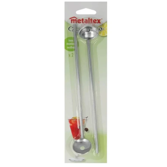 Metaltex Set of 2 Cocktail Spoons