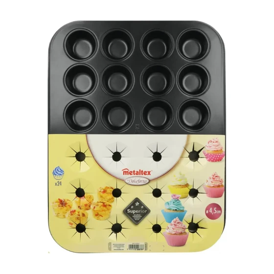 Metaltex Dolceforno Superior Muffin Baking Tray for 24 Pcs