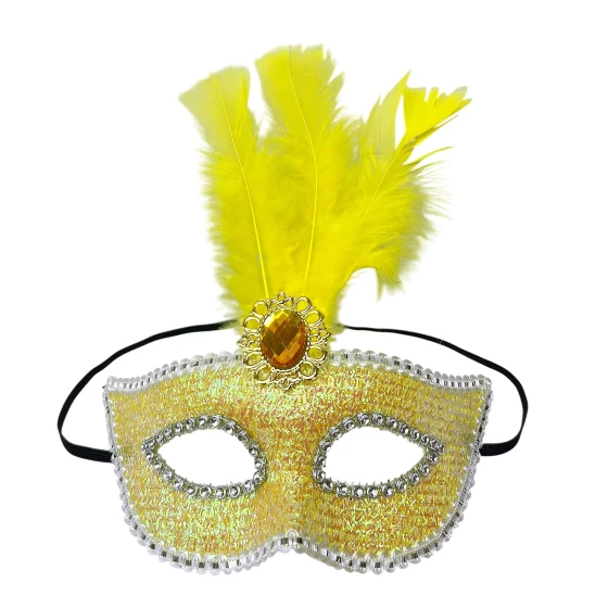 Masquerade Eye Masks, Yellow - Party Favor