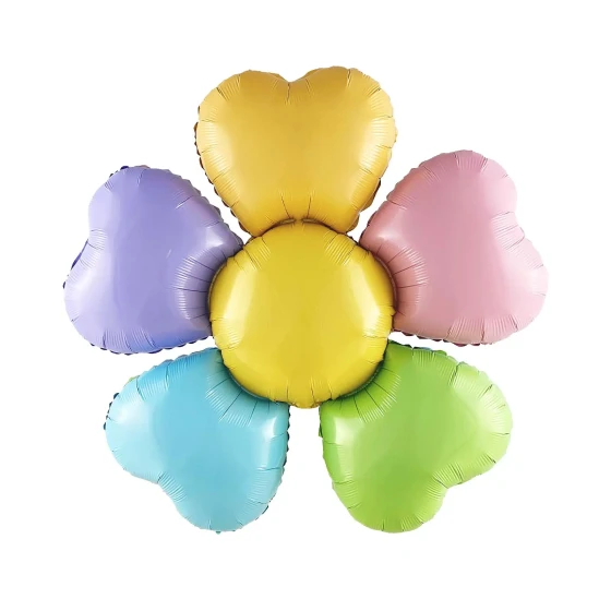 1pc 96x94cm Multicolor Flower Foil Balloon, Theme Balloon Decorations