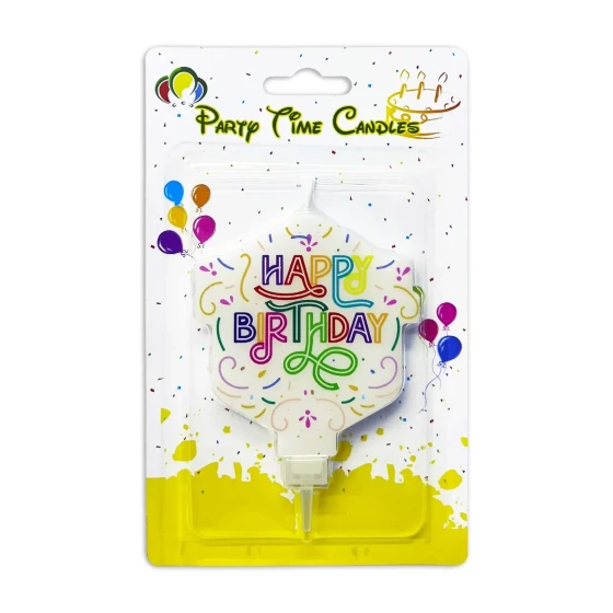 1pc Happy Birthday Candle, Cake Topper