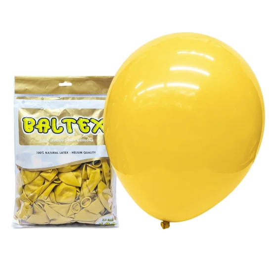 100pcs 12″ 2.8g Baltex Mustard Yellow Latex Balloon