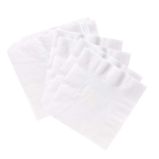 6pcs 2-Ply Colored Paper Napkins, White