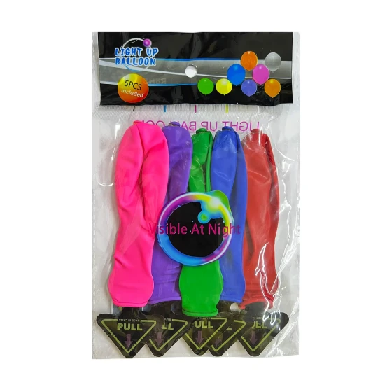 5pcs 12″ LED Latex Balloons, Light Up Balloons - Party Decoration
