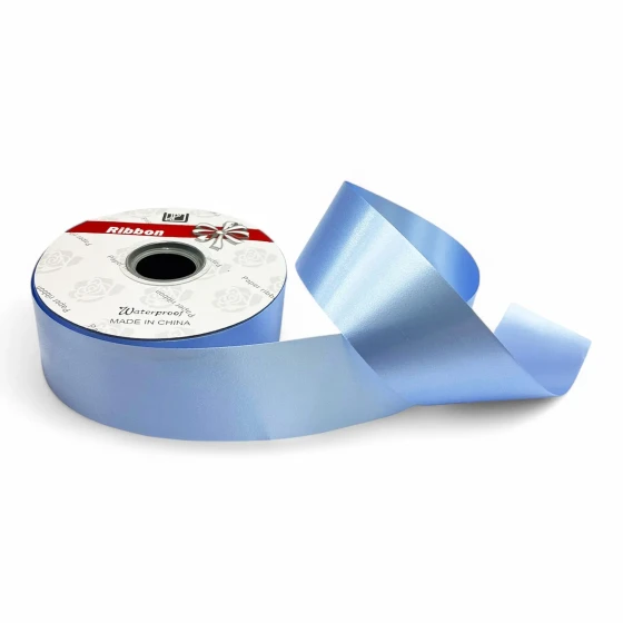 4.8cm x 50mtrs Light Blue Plastic Gift Ribbons, Gift Decoration