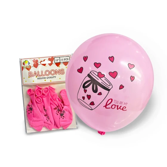 10pcs 12″ Love Latex Balloons - Anniversary & Valentine’s Day Balloon Decorations