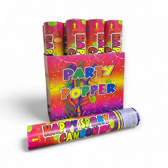 Box of 12pcs 30cm Party Poppers, Multicolor - Party Supplies