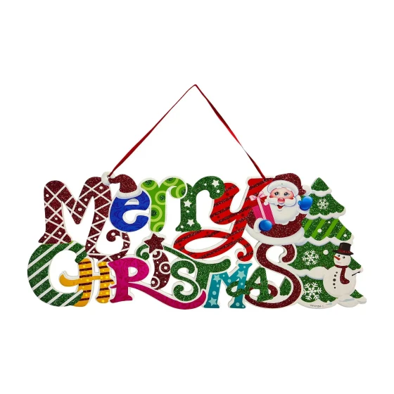 1pc 51x20cm Merry Christmas Hanging Decoration, Christmas Banner