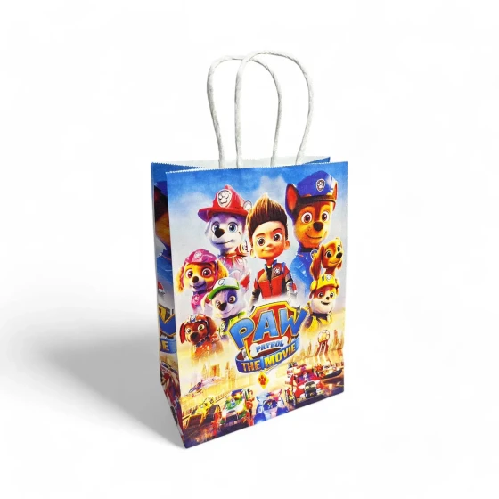 12-Pieces 22x15x8cm Paw Patrol Paper Bags - Theme Birthday Party Favor Bags