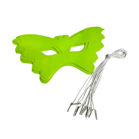 6pcs Light Green Paper Eye Mask Party Favors, Party Supplies