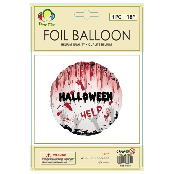 1-Piece 18″ Happy Halloween Foil Balloon - Halloween Decoration