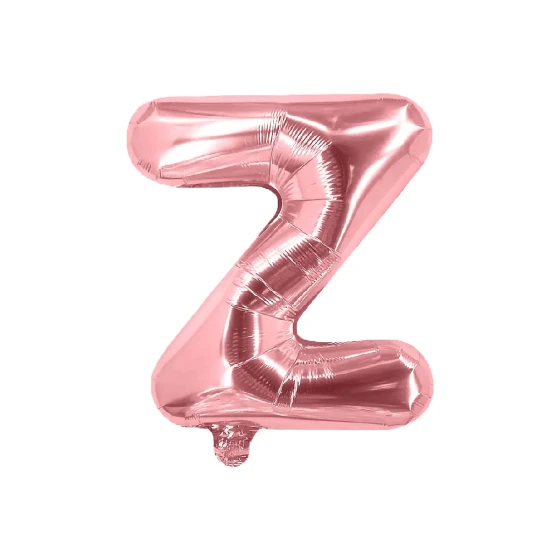 16″ Letter Z Foil Balloon, Rose Gold