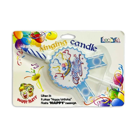 1pc Birthday Candle, Musical Cake Topper with Lights & Music