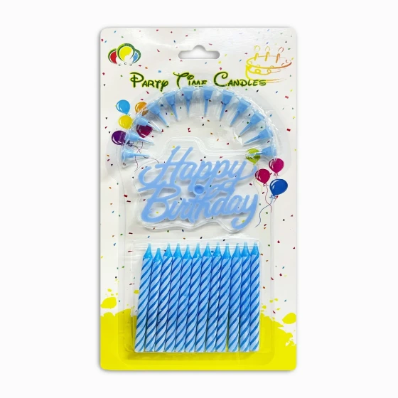 13pcs Happy Birthday Candle Set, Blue