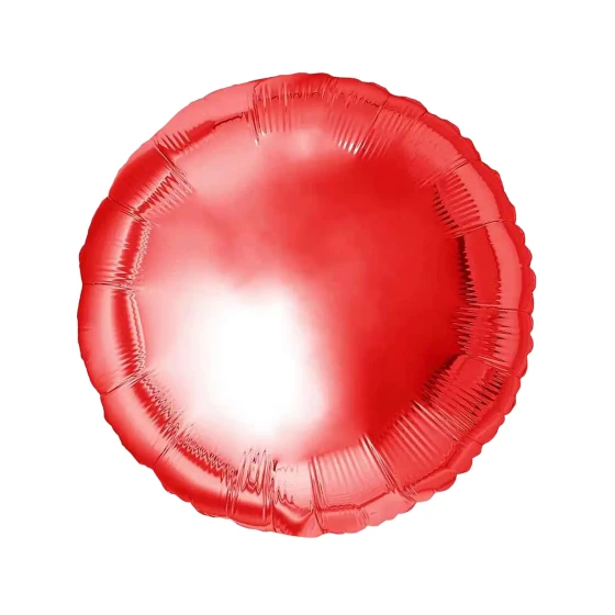1pc 18″ Shiny Round Foil Balloon - Red