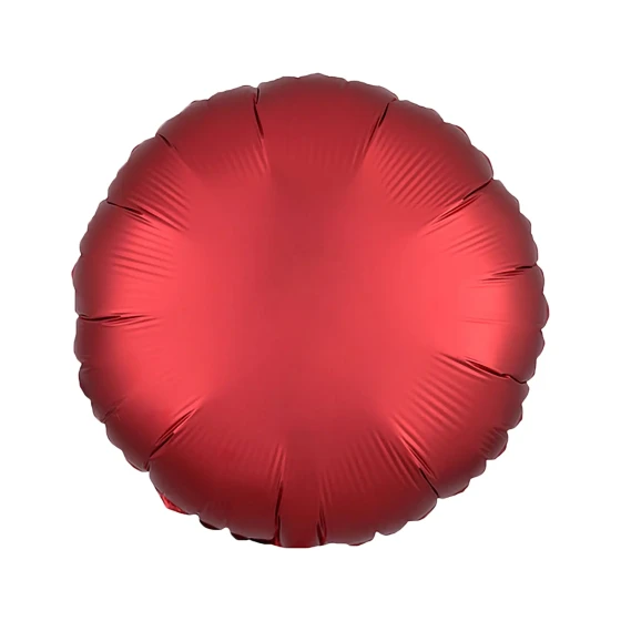 1pc 18″ Matte Round Foil Balloon - Red