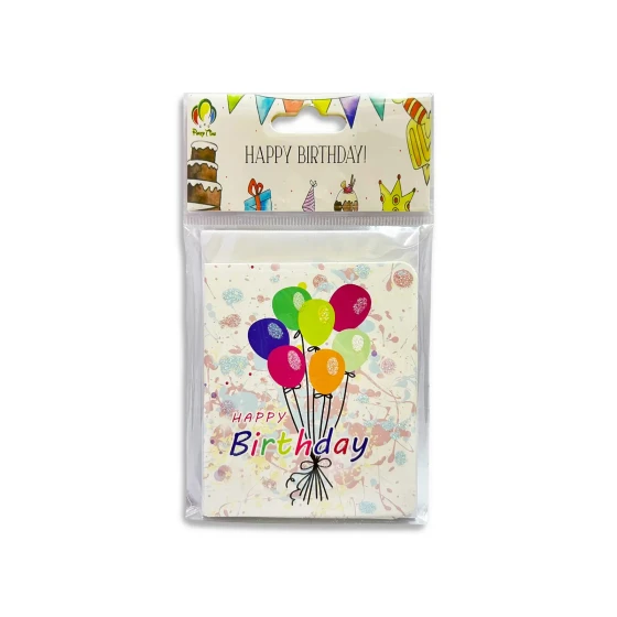 6pcs Mini Happy Birthday Greeting Cards with Envelope