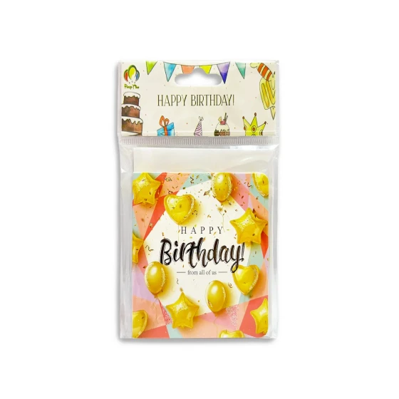 6pcs Mini Happy Birthday Greeting Cards with Envelope
