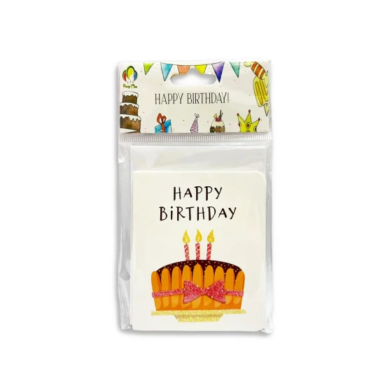 6pcs Mini Happy Birthday Greeting Cards with Envelope