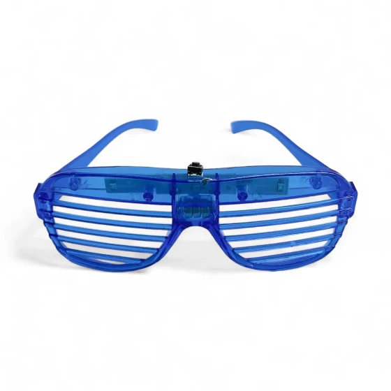 1pc Blue LED Shutter Glasses, Light Up Party Glasses - Party Props