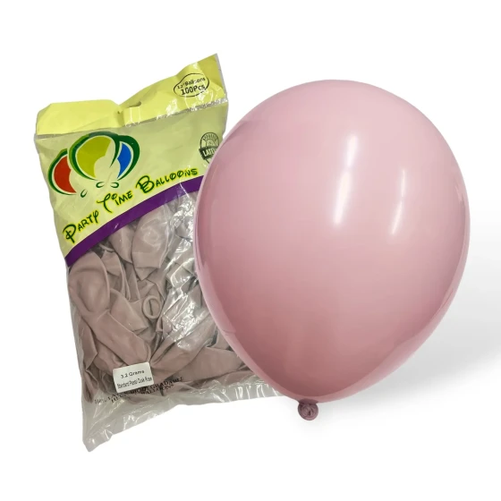 100pcs 12″ 3.2g Party Time Standard Retro Dusk Rose Latex Balloons