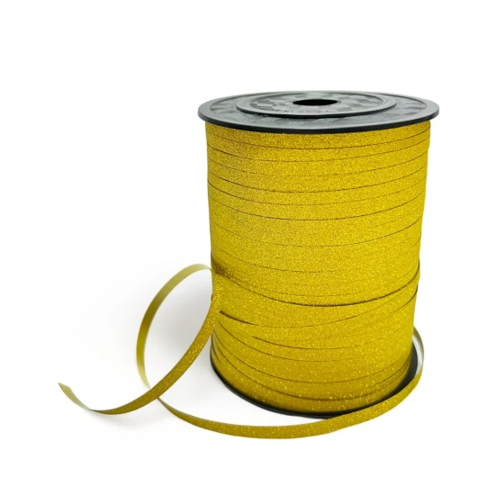 1pc of 500 Yards Gold Glittery Balloon Curling Ribbon & Gift Ribbon
