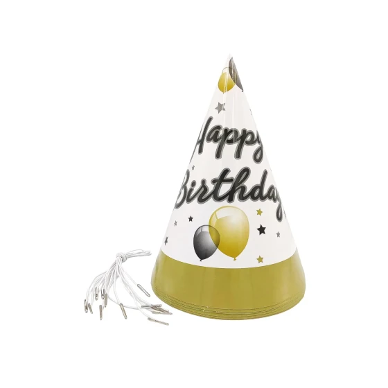 6-Pieces Happy Birthday Party Hats - Party Favors