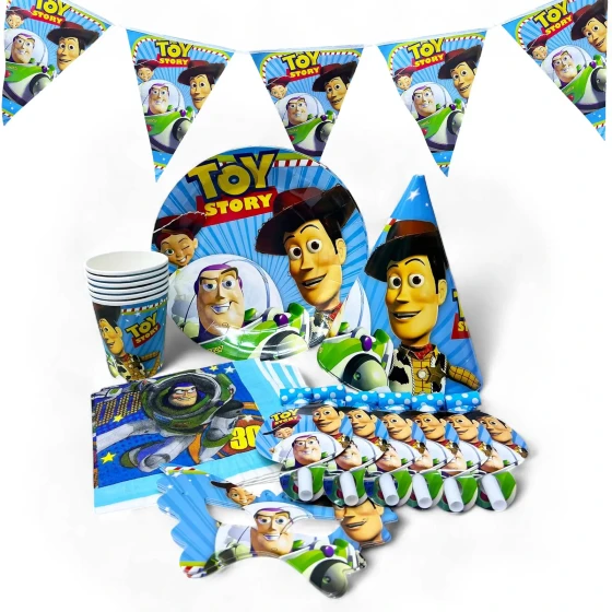 37-Pieces Toy Story Party Packs Disposable Tableware Sets - Party Supplies