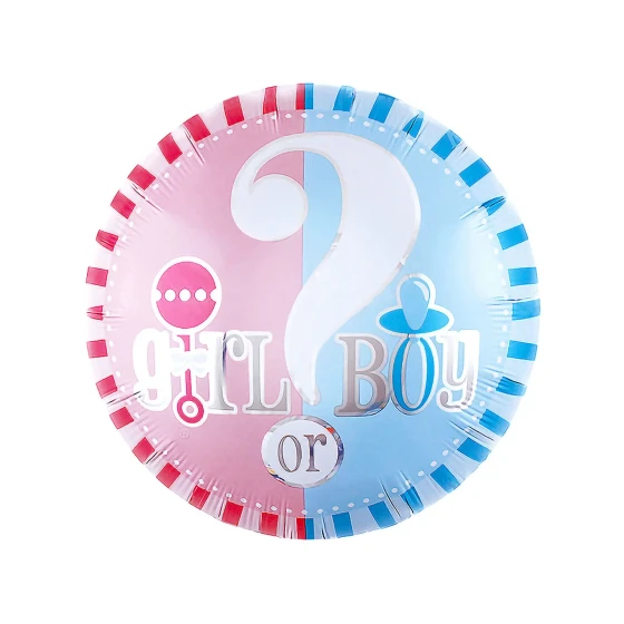 1pc 18inch Girl or Boy Foil Balloon - Gender Reveal Decorations