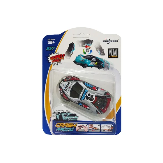 8x4cm White Pull Back Racing Car - Party Favors & Gift Toys