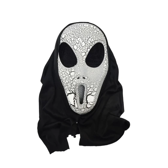 1-Piece Cracked Face Scream Ghost Halloween Mask - Halloween Costume