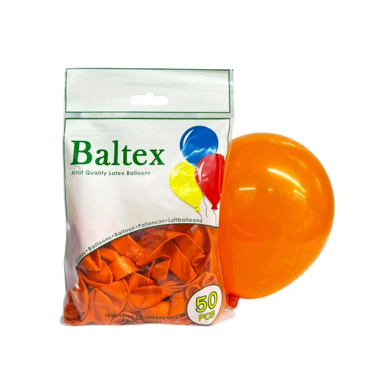 50-Pieces 5inch Standard Orange Latex Balloon