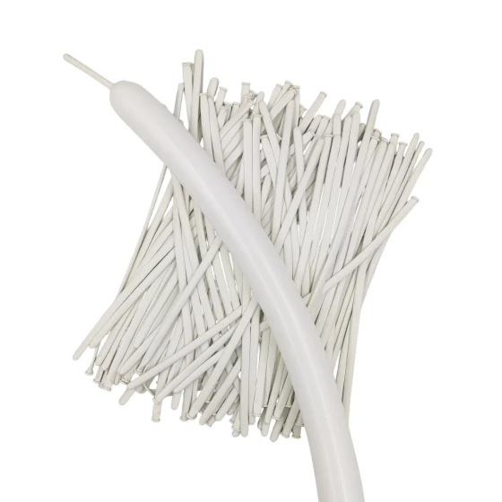 100-Pieces 260q Long Balloons, White