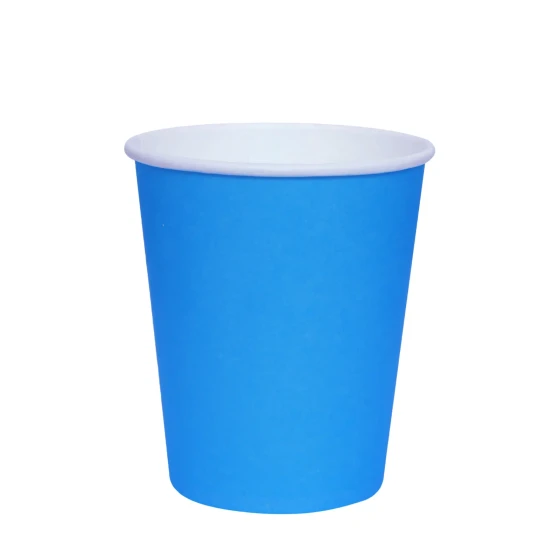 6-Pieces 9oz Disposable Paper Cups - Blue