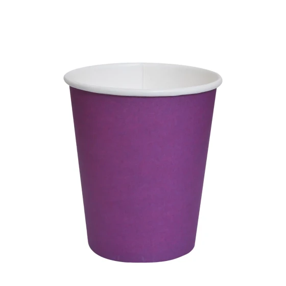 6-Pieces 9oz Disposable Paper Cups - Purple