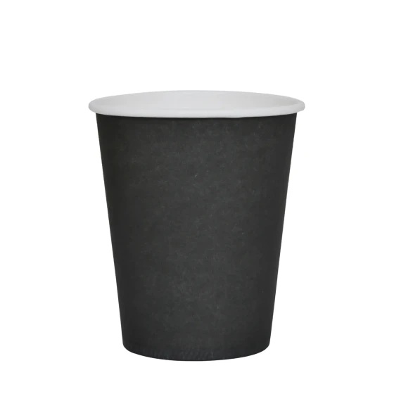 6-Pieces 9oz Disposable Paper Cups - Black