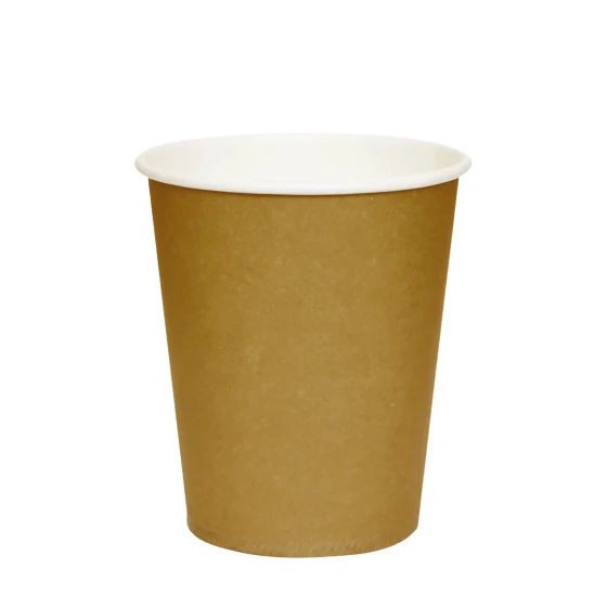 6-Pieces 9oz Disposable Paper Cups - Gold