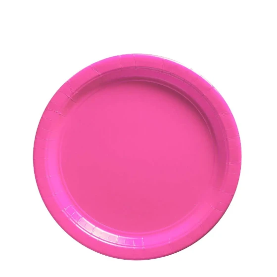 6-Pieces 9″ Disposable Paper Plates - Pink