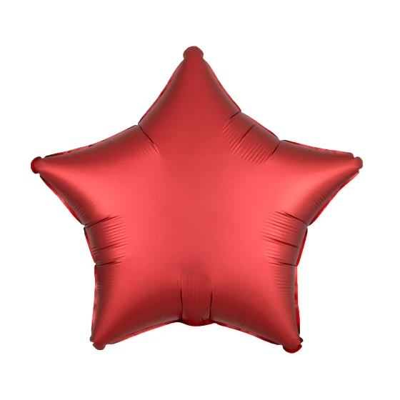 1pc 18″ Matte Star Foil Balloon - Red