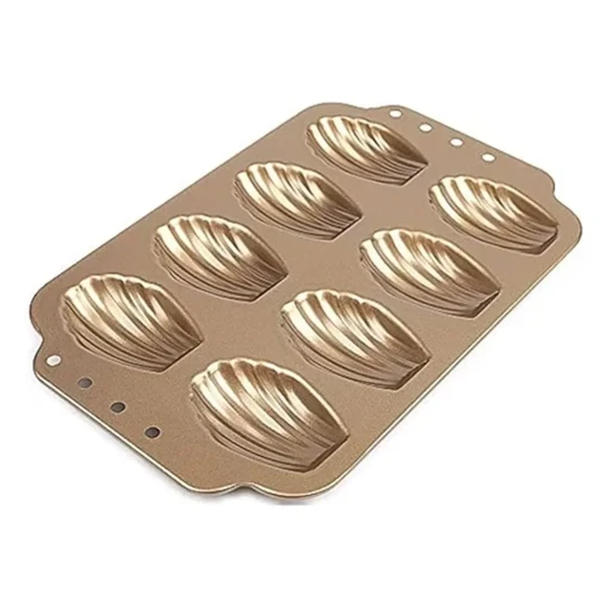 8 Cavity Madeleine Shape Metal Tray
