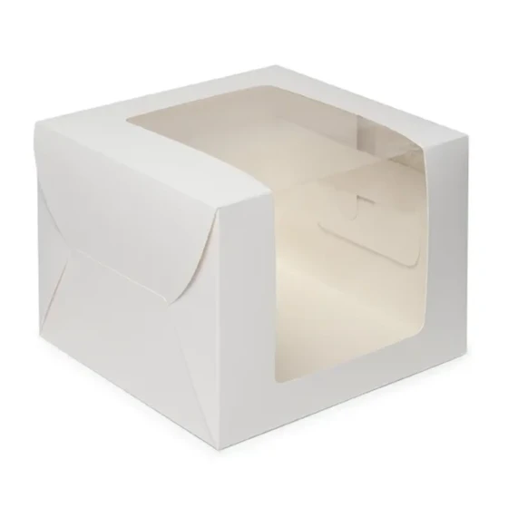 White Colour Small Cake Box 15cm x 15cm x 10cm(6″x6’x4″)