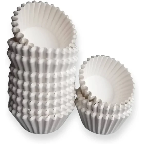 Paper Cupcake Liners White 10.5cm Pack of 100