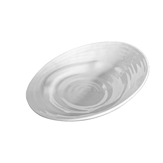 Spiral Diagonal Bowl in White