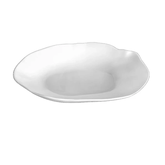 Porcelain Egg-Shaped Bowl in White
