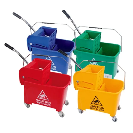 Single Mop Bucket Trolley 20LT (Red, Blue, Yellow & Green) - Baiyun - Made in China