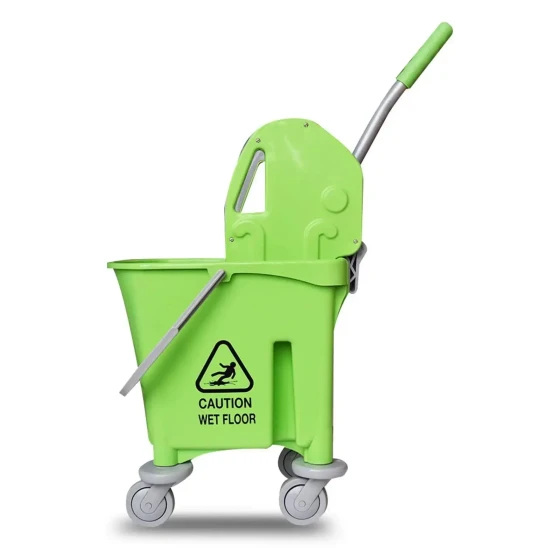Single Mop Bucket Trolley 22LT (Red, Yellow, Blue & Green) - Nozomi - Made in Malaysia