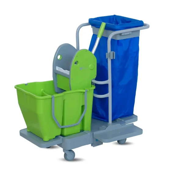 Polypropylene Multi-Purpose Service trolley With Double Bucket - IPC RS - Made in Italy