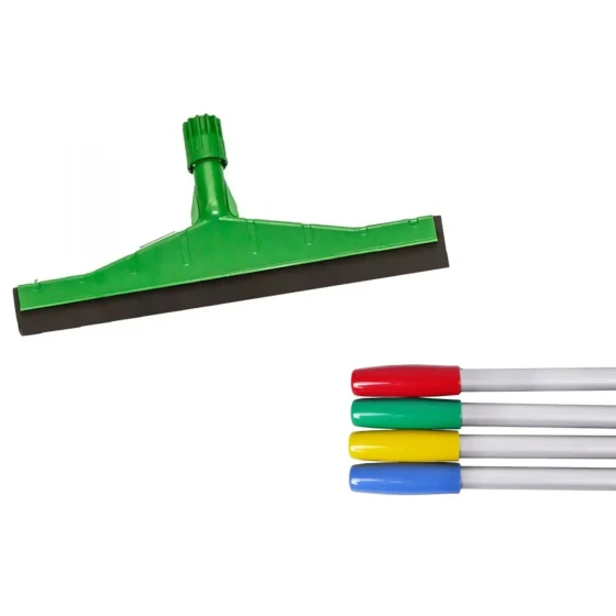 Floor Squeegee 45CM (Red, Yellow, Blue & Green) With Aluminium Handle - IPC Pulex - Made in Italy